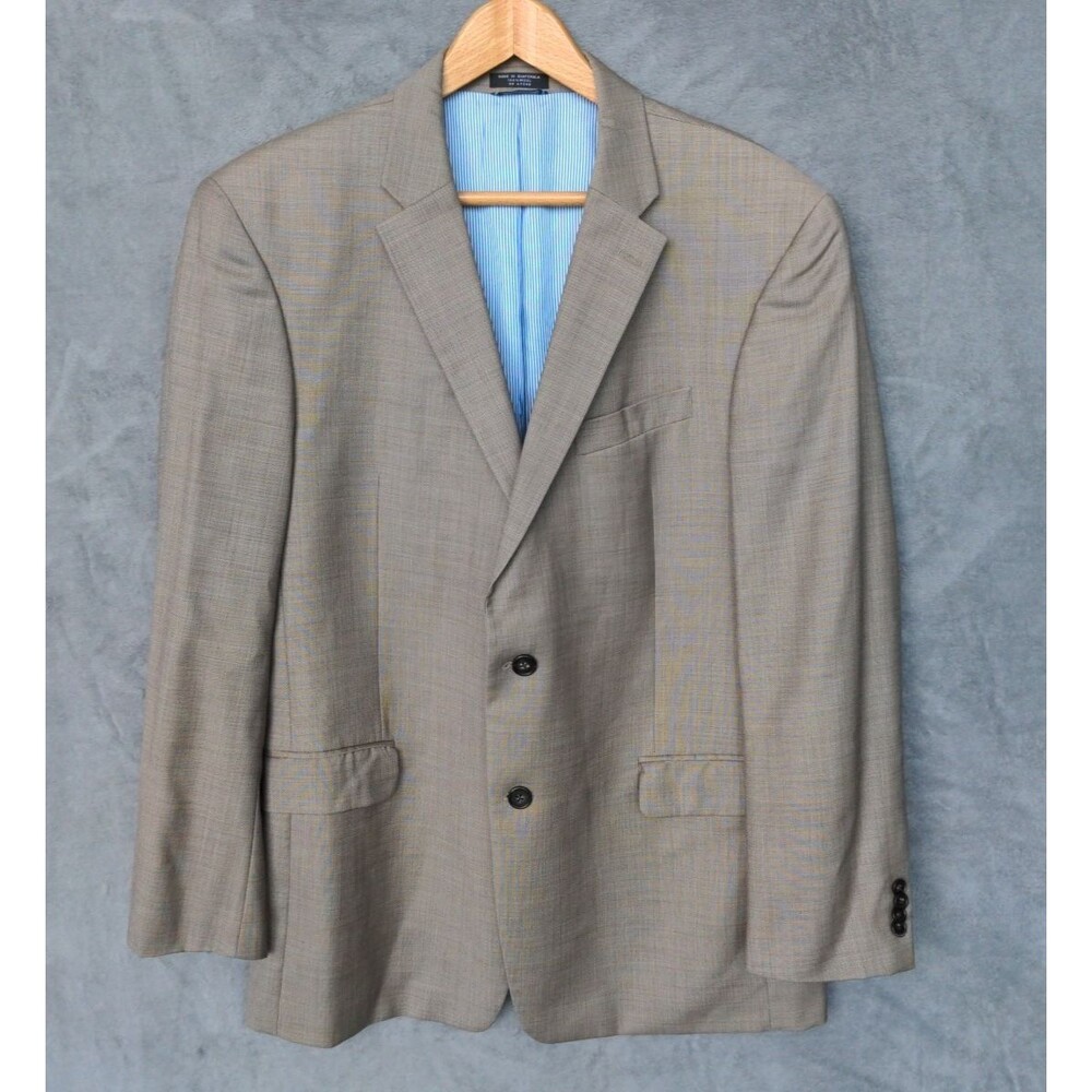 Tommy Hilfiger Suit Jacket Mens Size 44R Tan Classic Fit Blazer Sports Coat
